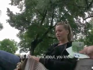 Czech sweetheart Nessy X rated movie in public for money