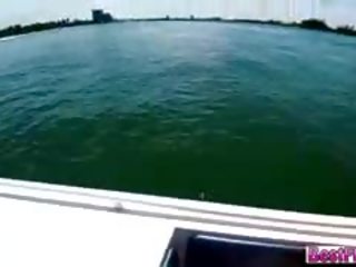 Concupiscent Group Of Teens Gets Their Pussy Fucked On A Boat